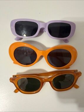 Urban Outfitters Purple and Orange Sunglasses Set